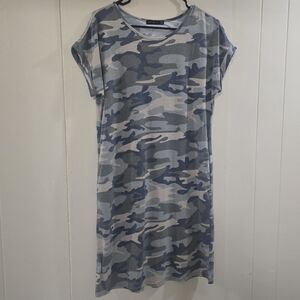Camo Print T-Shirt Dress